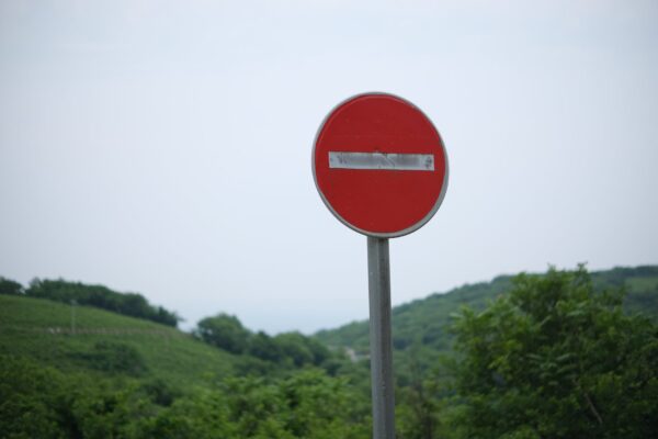 no entry road sign